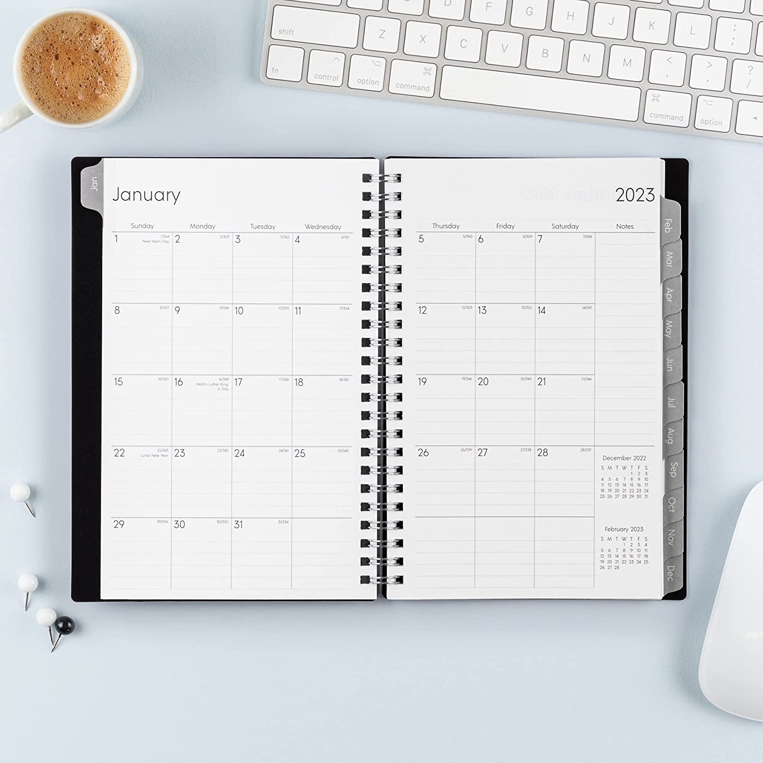 Blue Sky 2023 Weekly and Monthly Planner, January - December, 5" x 8", Flexible Cover, Wirebound, Enterprise (142095) - Image 3